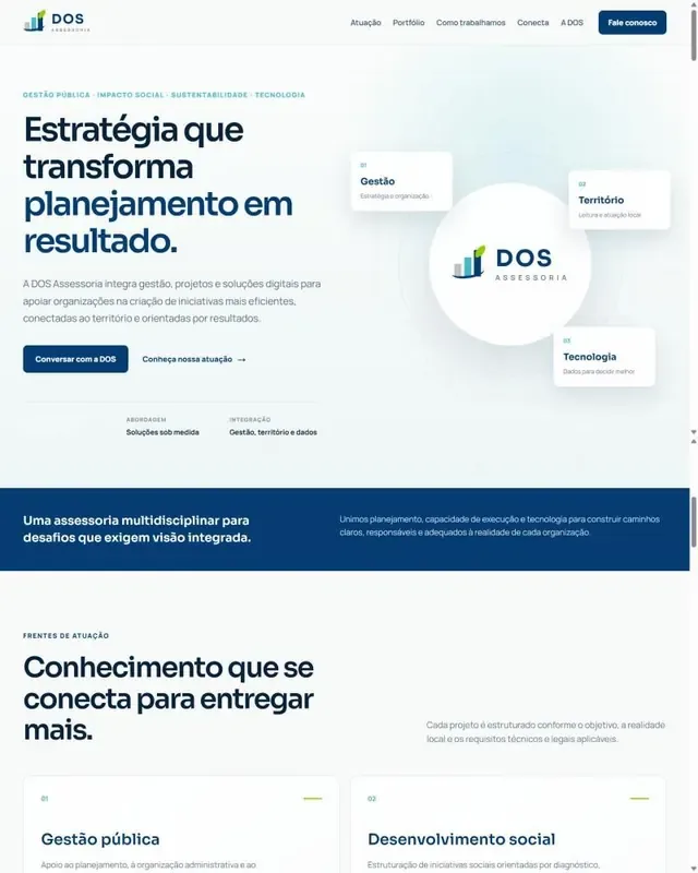 DOS Assessoria: Página do site, editada para esta vitrine: a identificação da cidade foi omitida.